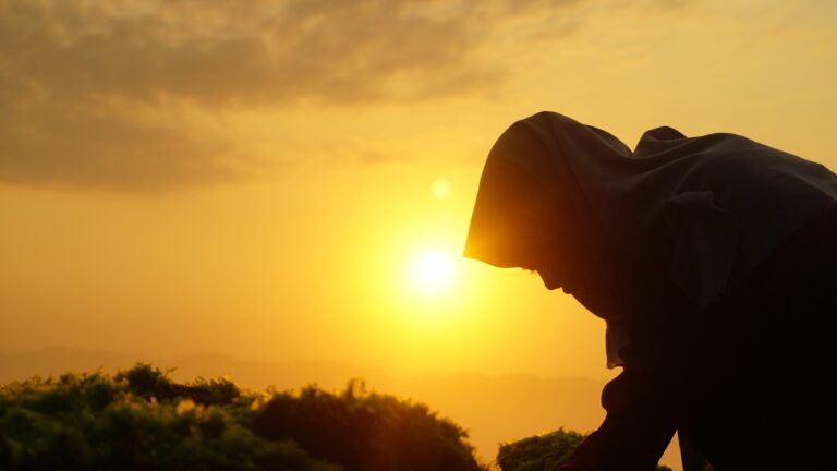 sunrise, muslim woman, woman