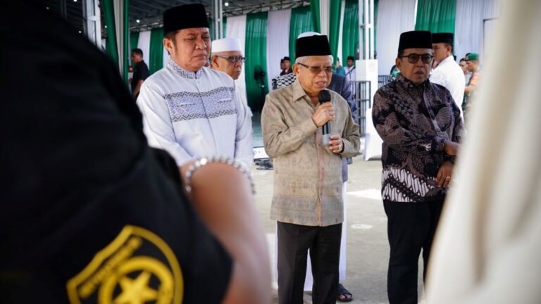 Wapres KH Ma'ruf Amin mengunjungi kampus 3 Pondok Pesantren (Ponpes) Muqimus Sunnah