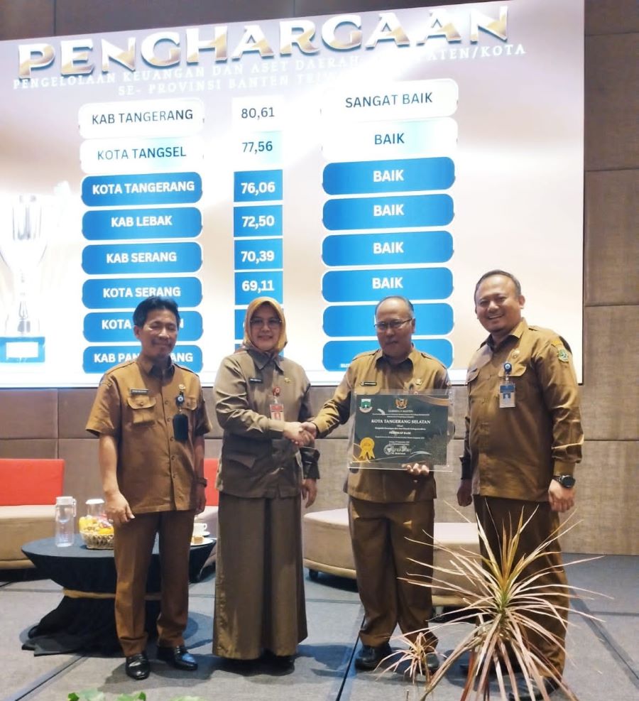 Pemkot Tangsel Raih Penghargaan Terbaik Kedua Pengeloaan Keuangan dan Aset Daerah