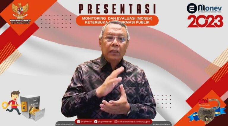 Benyamin Davnie Paparkan Inovasi PPID Tangsel di Hadapan Komisi Informasi Banten