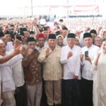Prabowo Disambut Ribuan Santri di Ponpes Sunan Drajat