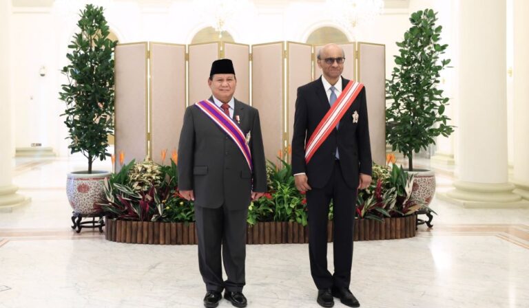Prabowo Terima Penghargaan Militer Tertinggi dari Pemerintah Singapura, Darjah Utama Bakti Cemerlang