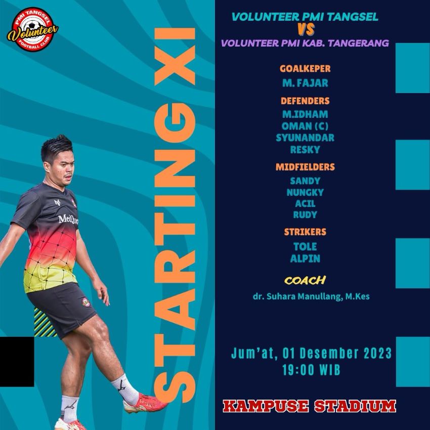 Perkuat Silaturahmi, Volunteer FC PMI Tangsel Kalahkan PMI Kabupaten Tangerang 9-1 dalam Laga Persahabatan