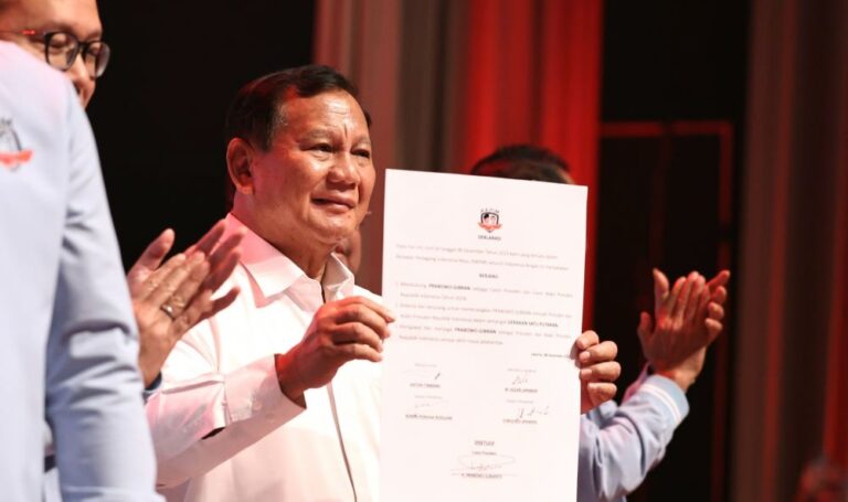 Prabowo Terima Dukungan Relawan Pedagang Indonesia Maju