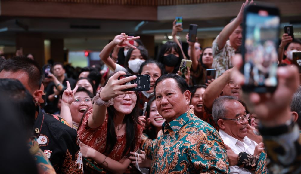 Prabowo Hadiri Natal Nasional di Surabaya Bareng Jokowi dan Menteri Lainnya