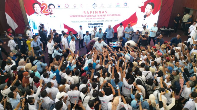 Konfederasi Serikat Pekerja Nusantara Dukung Prabowo-Gibran Menang Pilpres Satu Putaran